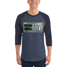 Load image into Gallery viewer, Oscilloscope 3/4 sleeve raglan shirt