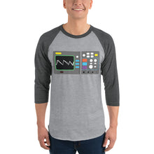 Load image into Gallery viewer, Oscilloscope 3/4 sleeve raglan shirt