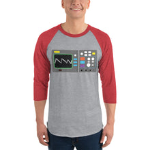 Load image into Gallery viewer, Oscilloscope 3/4 sleeve raglan shirt