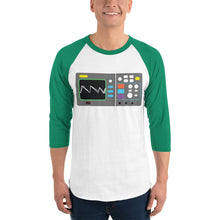 Load image into Gallery viewer, Oscilloscope 3/4 sleeve raglan shirt