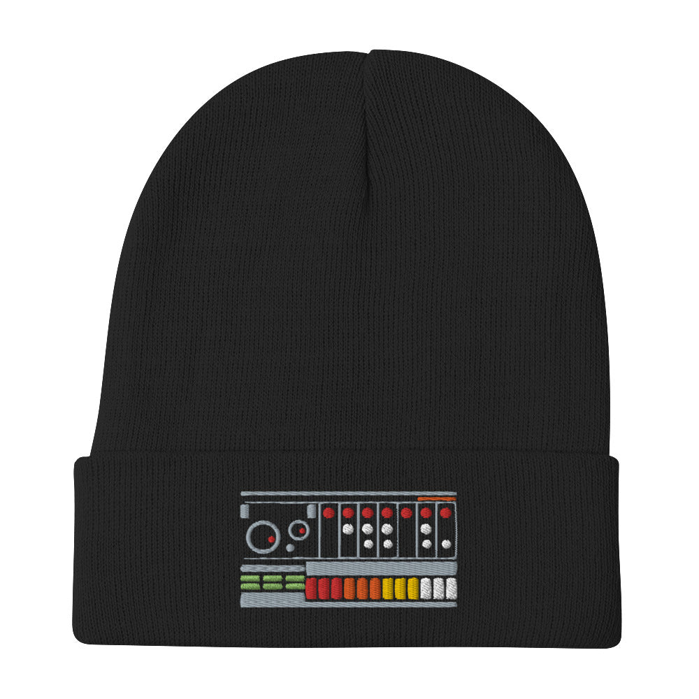 808 Black Embroidered Beanie – Syd Heresy DIY