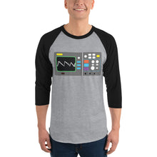 Load image into Gallery viewer, Oscilloscope 3/4 sleeve raglan shirt
